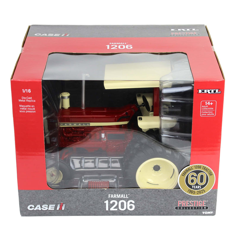 (B&D) 1/16 Farmall 1206 Tractor with Rear Duals & Canopy, 60th Anniversary Edition, ERTL Prestige Collection - Damaged Item
