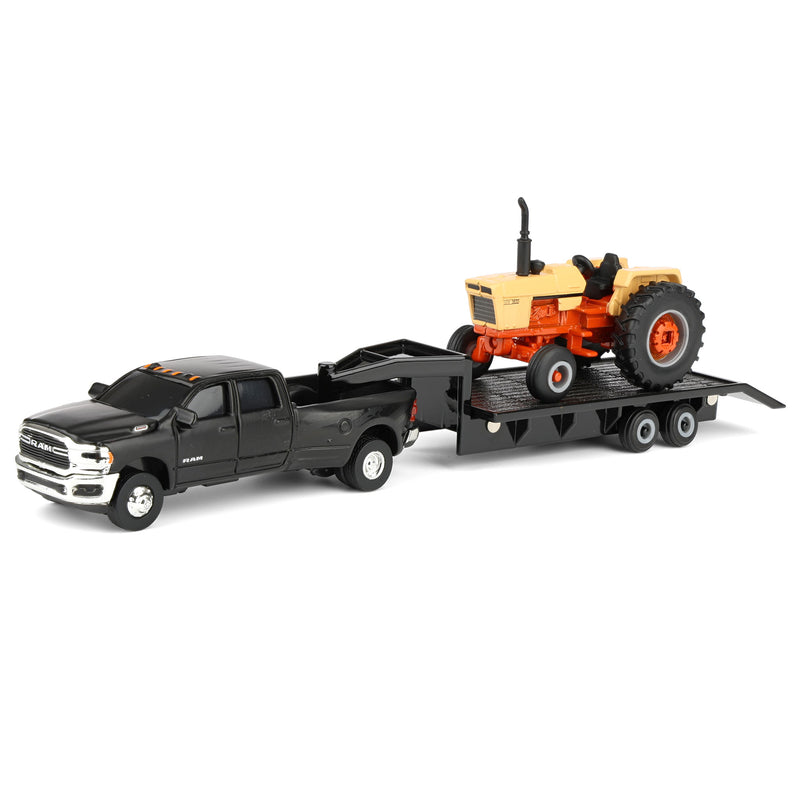 1/64 Case IH 1270 Desert Sunset Tractor with RAM Pickup Truck & 5th Wheel Trailer by ERTL