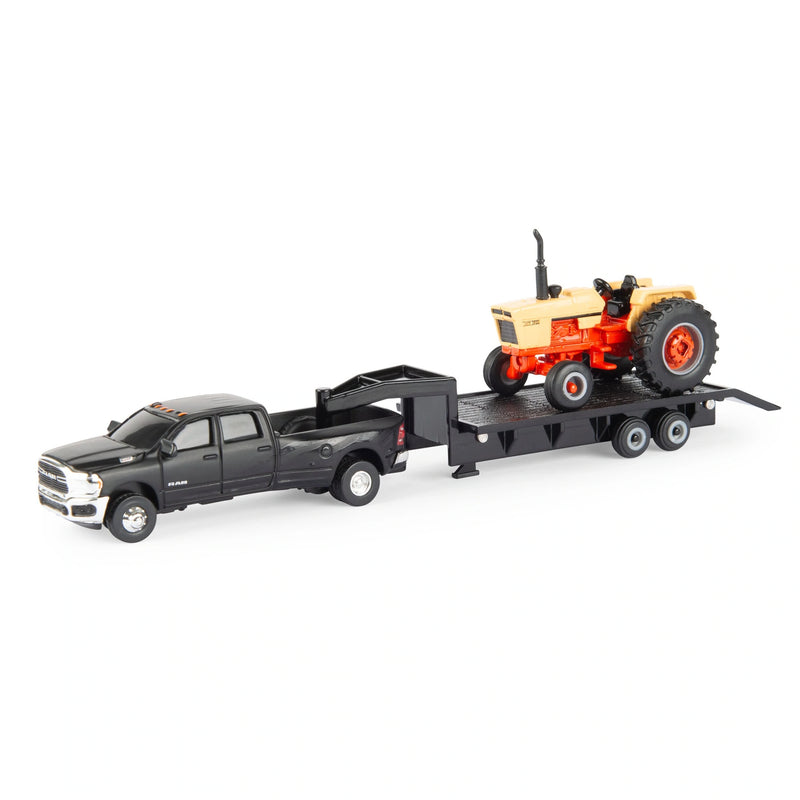 1/64 Case IH 1270 Desert Sunset Tractor with RAM Pickup Truck & 5th Wheel Trailer by ERTL