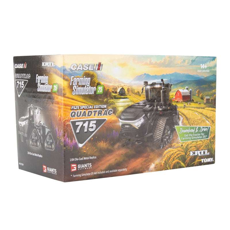 1/64 Black Case IH 715 Quadtrac, Farming Simulator 25 Special Edition by ERTL