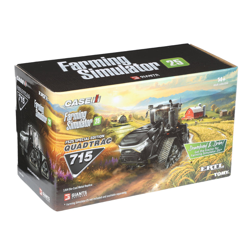 1/64 Black Case IH 715 Quadtrac, Farming Simulator 25 Special Edition by ERTL