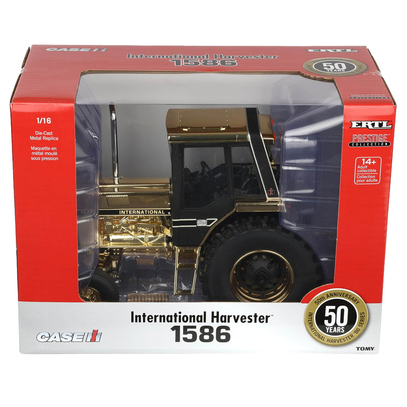 Gold Chrome Chase Unit ~ 1/16 International Harvester 1586 Tractor, 50th Anniversary One-Time Production, ERTL Prestige Collection