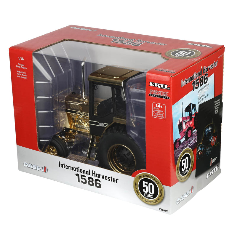 Gold Chrome Chase Unit ~ 1/16 International Harvester 1586 Tractor, 50th Anniversary One-Time Production, ERTL Prestige Collection