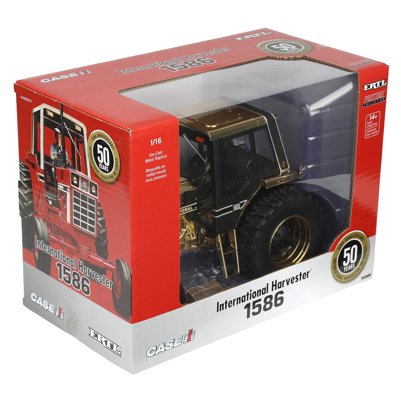Gold Chrome Chase Unit ~ 1/16 International Harvester 1586 Tractor, 50th Anniversary One-Time Production, ERTL Prestige Collection
