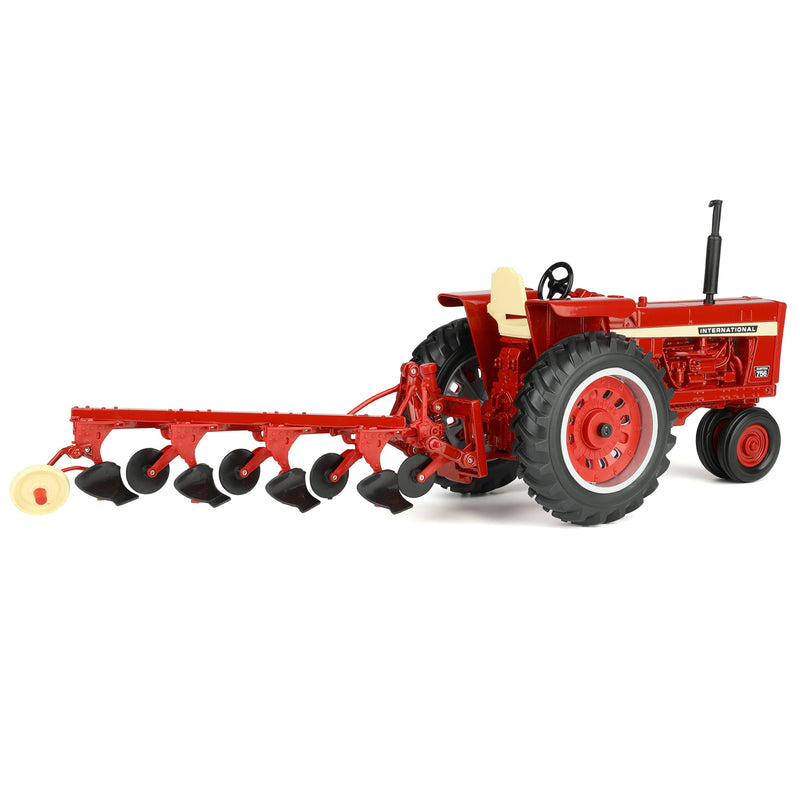 1/16 International Harvester Farmall 756 Tractor with Narrow Front & 4-Bottom Plow by ERTL