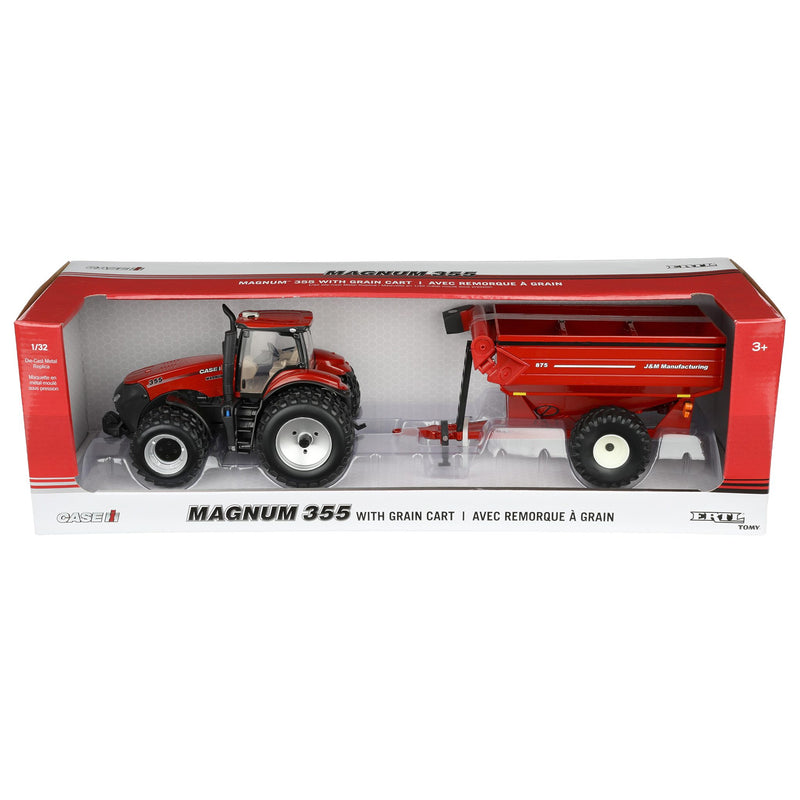 1/32 Case IH Magnum 355 Tractor with Red J&M 875 Grain Cart by ERTL