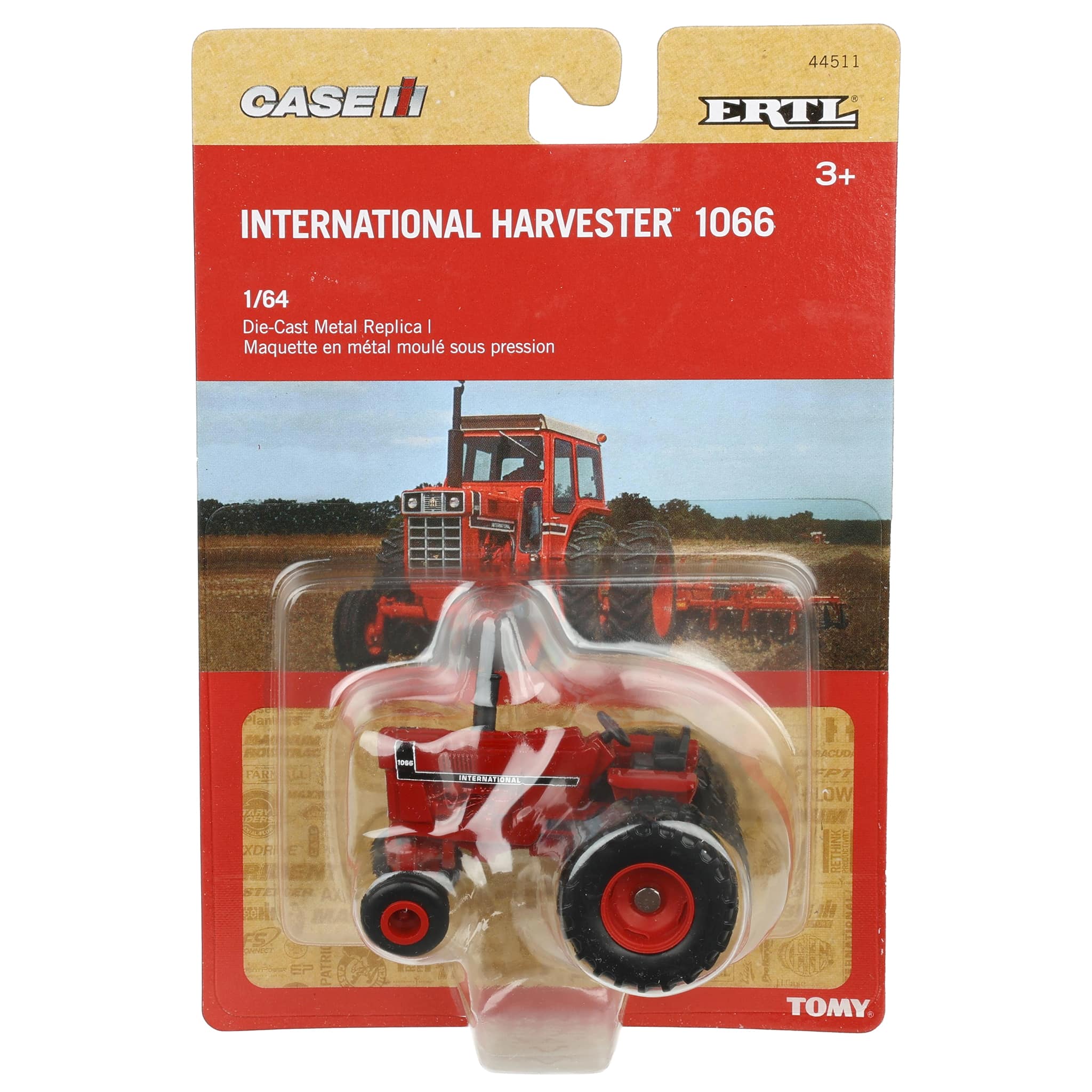 1/64 International Harvester 1066 Black Stripe Tractor with Rear