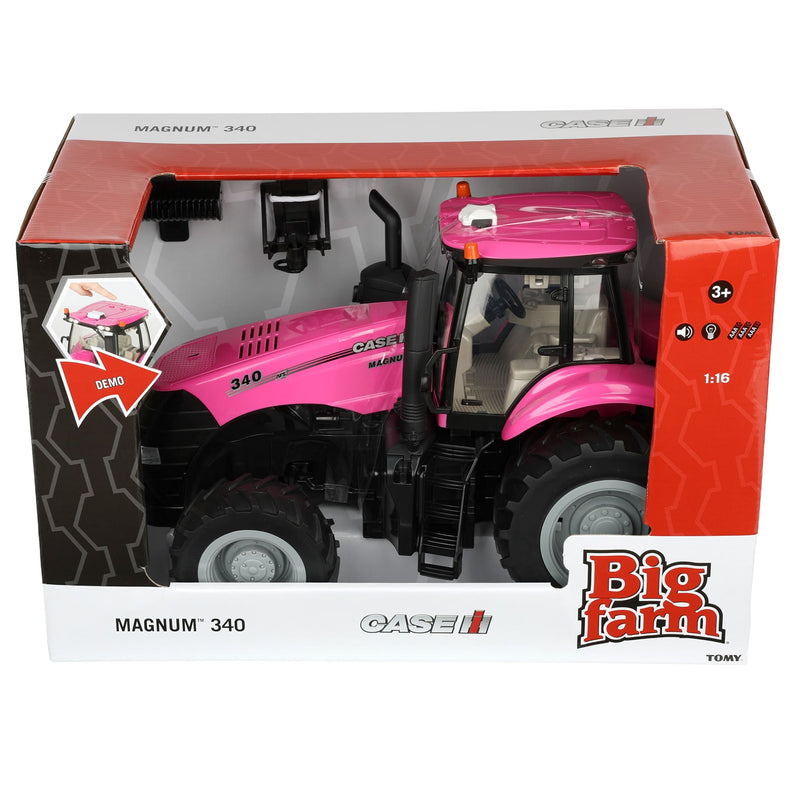 1/16 Pink Case IH Magnum 340 Tractor with Lights & Sounds, ERTL Big Farm