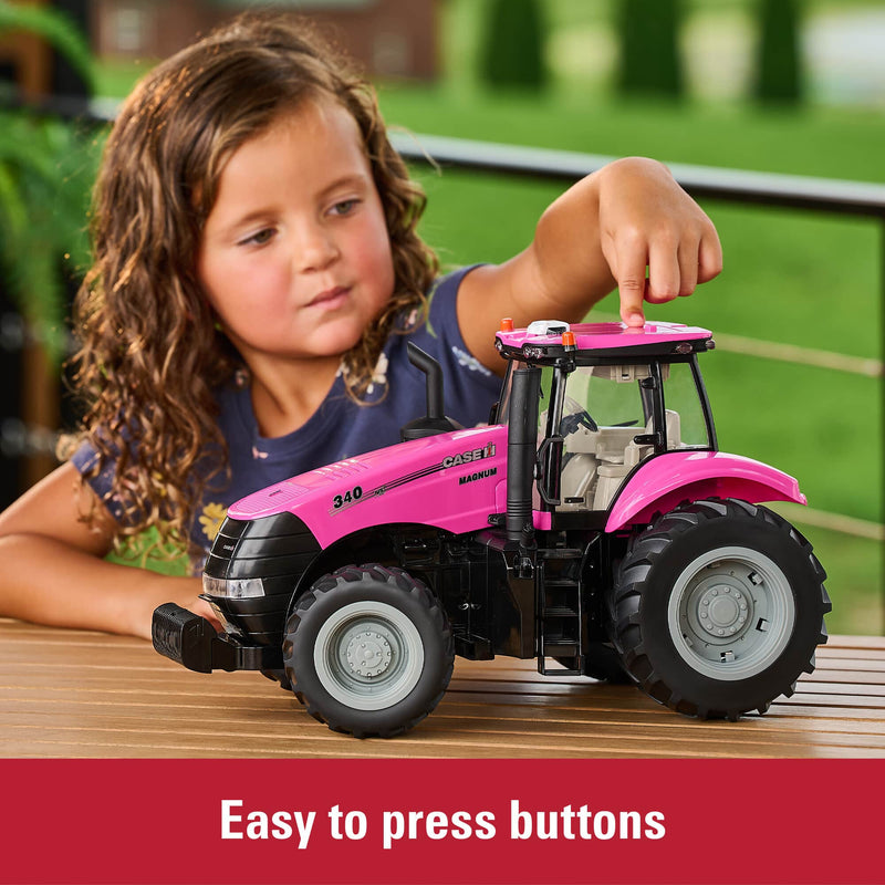 1/16 Pink Case IH Magnum 340 Tractor with Lights & Sounds, ERTL Big Farm