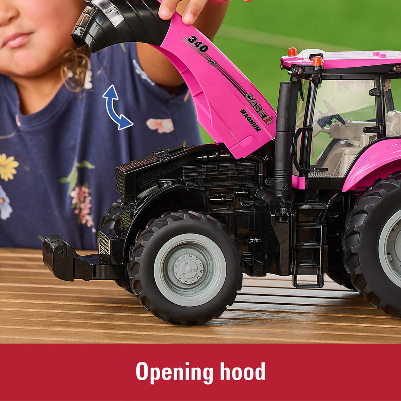 1/16 Pink Case IH Magnum 340 Tractor with Lights & Sounds, ERTL Big Farm