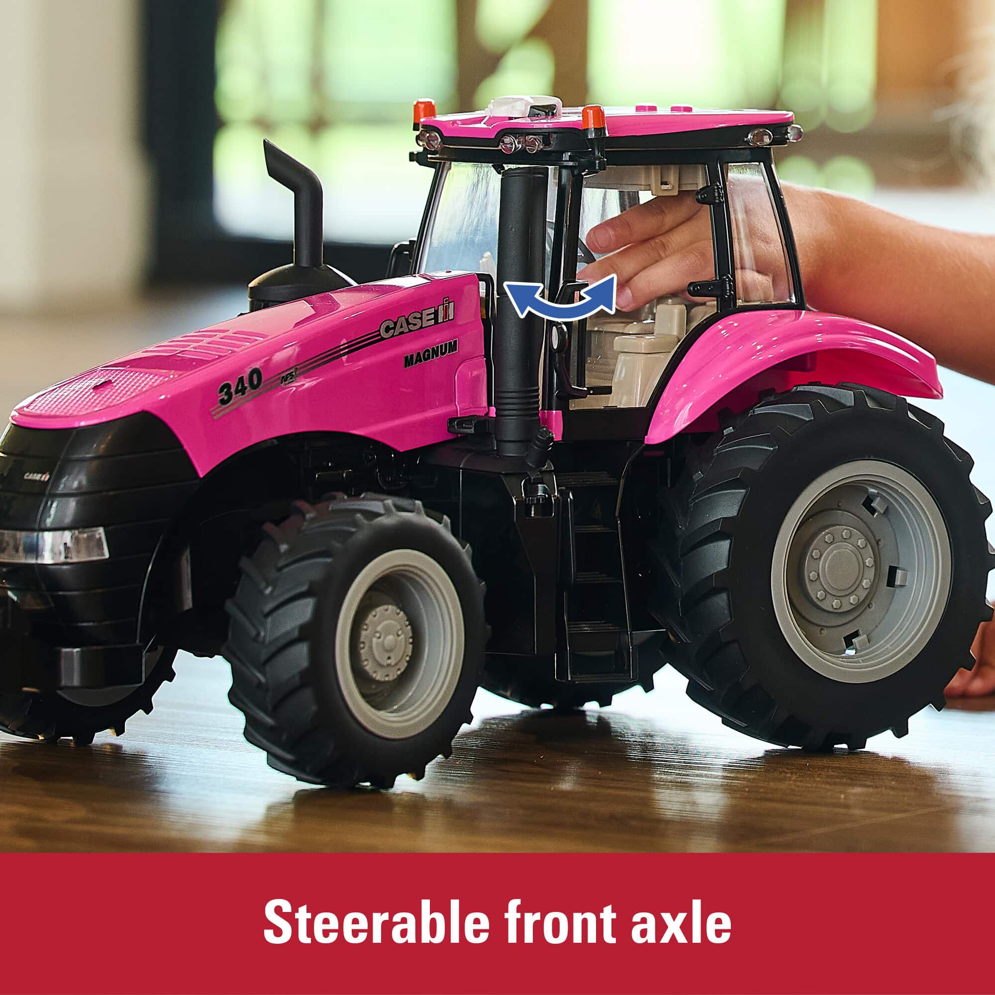 1/16 Pink Case IH Magnum 340 Tractor with Lights & Sounds, ERTL