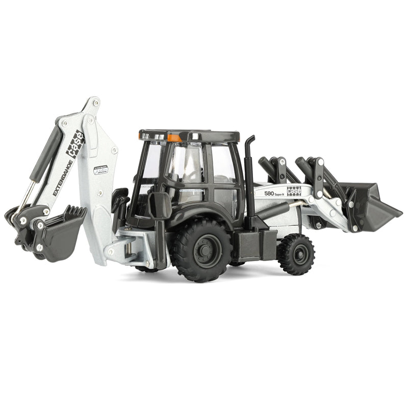 1/50 JI Case 580 Super N Backhoe Loader, Silver Signature Limited Edition, ERTL Prestige Collection