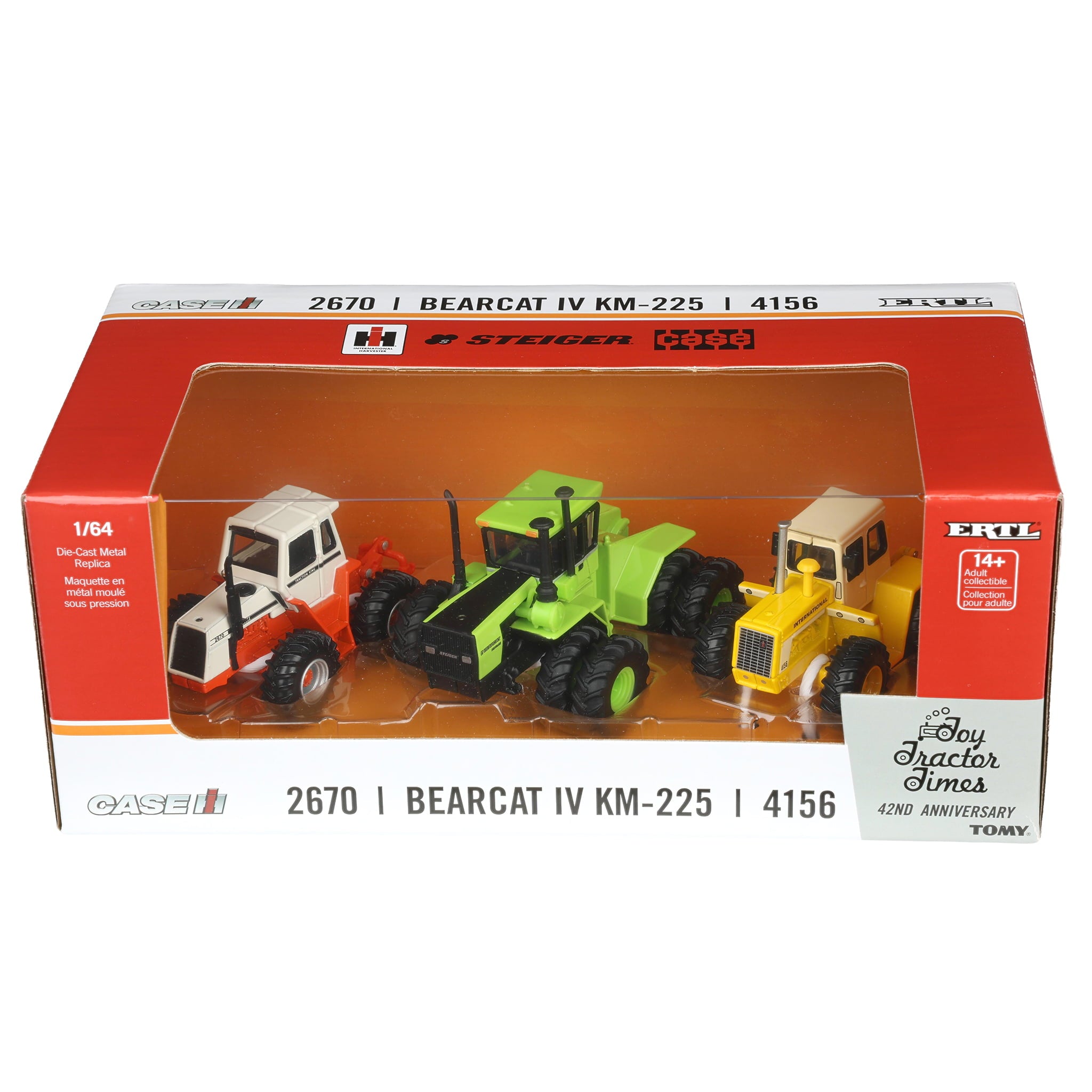 1/64 Case, International, & Steiger Tractor Set by ERTL, Toy