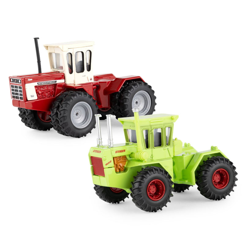 1/64 Steiger Wildcat & IH 4366 Historical 2 Piece 4WD 70th Anniversary Tractor Set, ERTL Prestige Collection