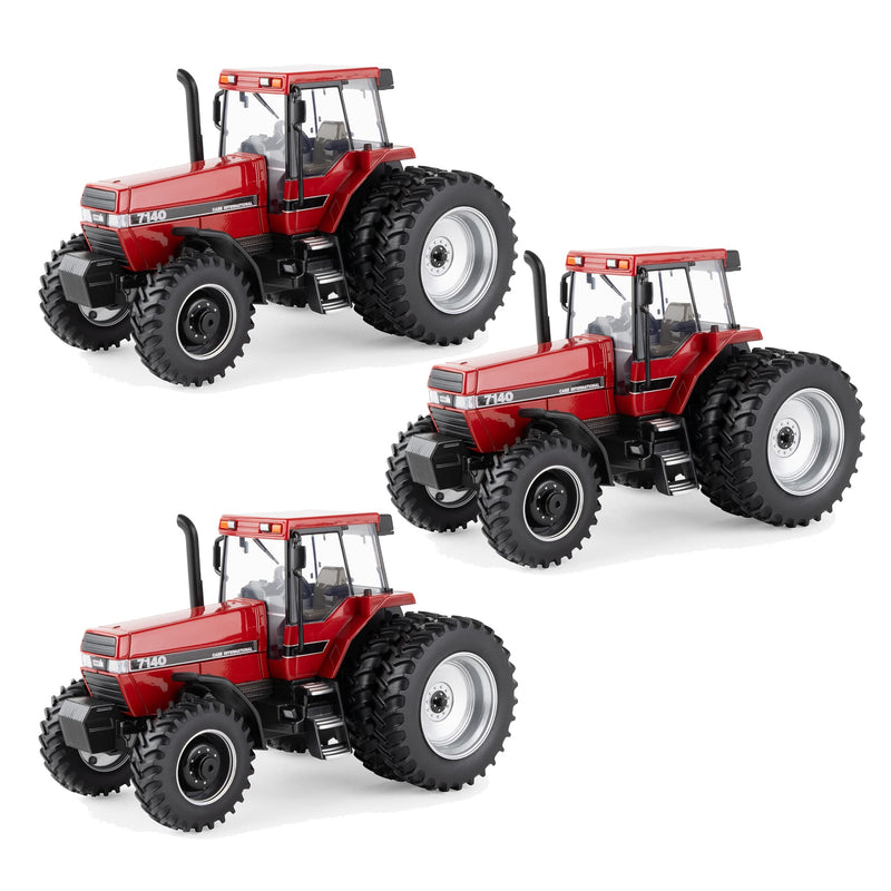 Sealed Case of 3 ~ 1/32 Case IH 7140 Magnum Tractor with Rear Duals, 40th Anniversary, ERTL Prestige Collection