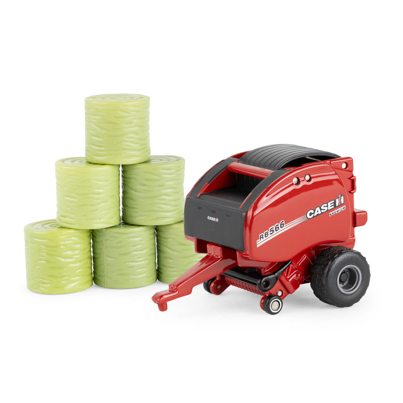 1/64 Case IH RB566 Round Baler with Round Bales, by ERTL