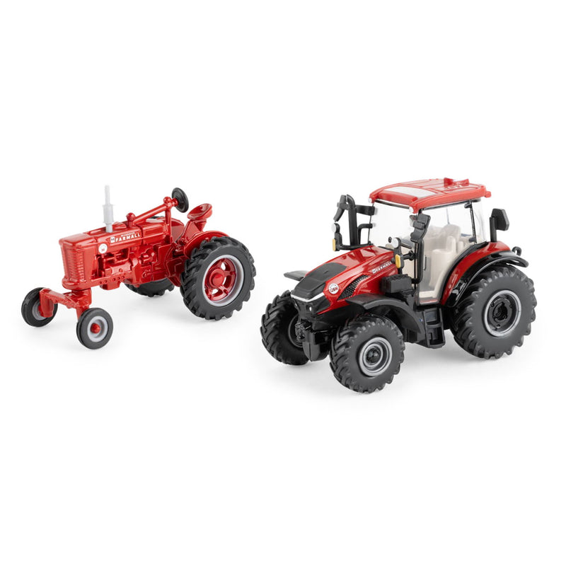 1/64 IH Farmall Super M and Case IH 120M  2 Piece Tractor 75th Anniversary Set, ERTL Prestige Collection