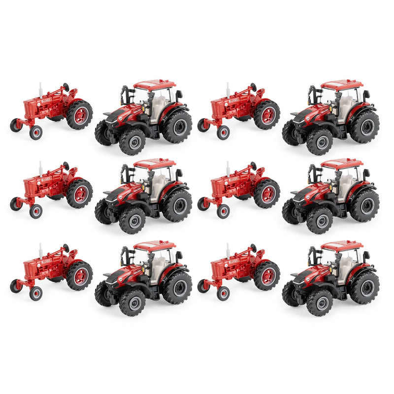 Sealed Case of 6 ~ 1/64 IH Farmall Super M and Case IH 120M  2 Piece Tractor 75th Anniversary Set, ERTL Prestige Collection