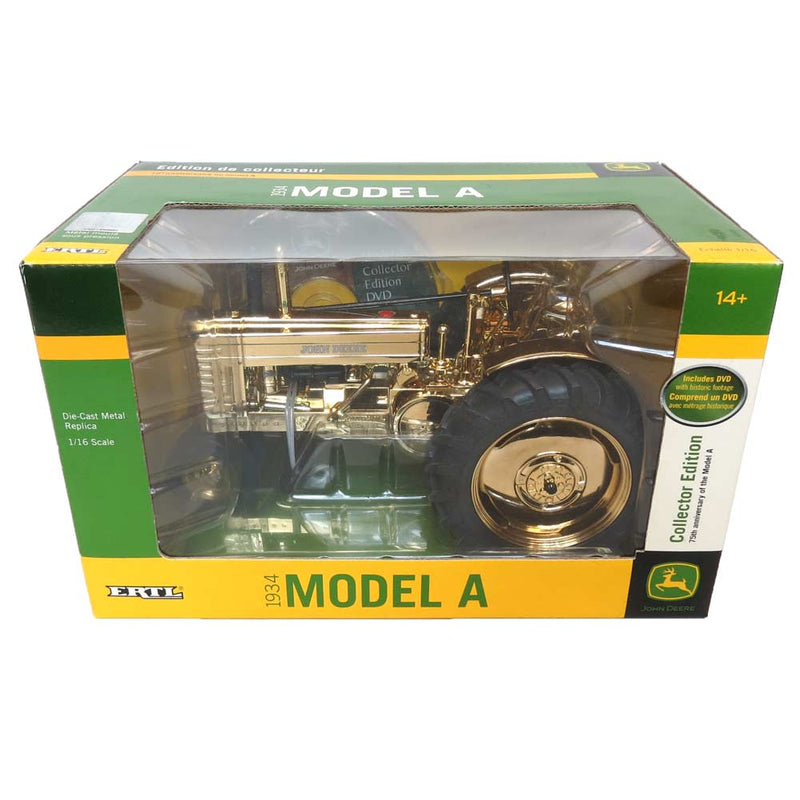 1/16 Gold John Deere Model A Styled, 75th Anniversary Collector Edition Tractor by ERTL
