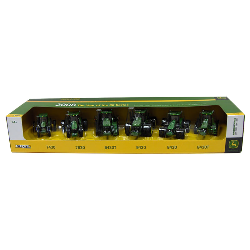 1/64 John Deere 2008 Waterloo Works Special Edition 6 Piece Tractor Set by ERTL, "The Year of the 30 Series"