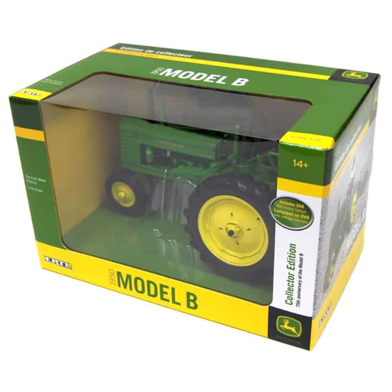 1/16 1950 John Deere Model B Styled Tractor by ERTL, 75th Anniversary Tractor with DVD