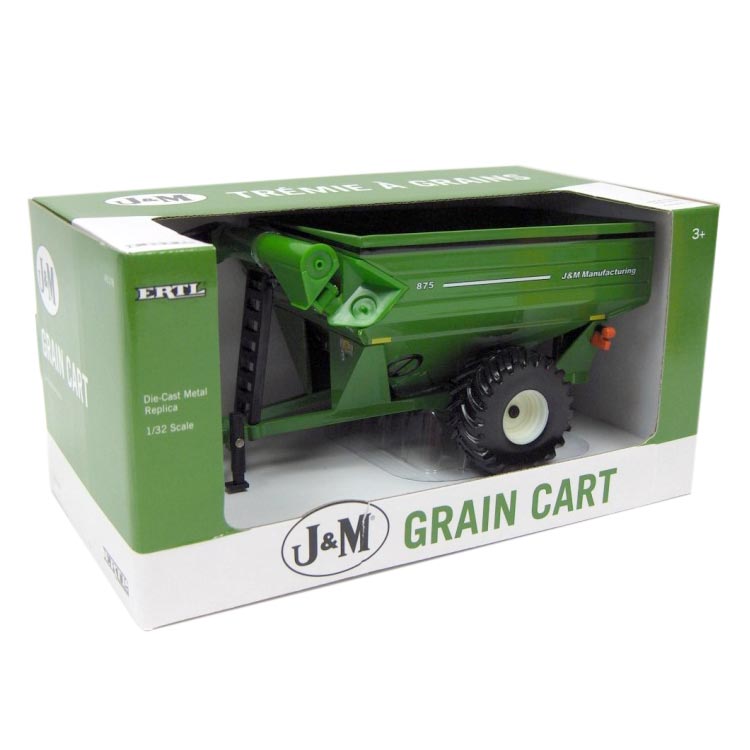 1/32 Green J&M Grain Cart with Hole Style Hitch