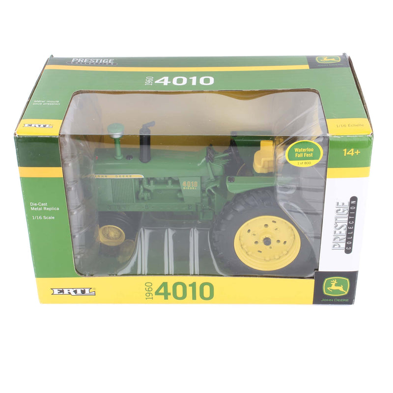 1/16 1960 John Deere 4010 Diesel Narrow Front Tractor, ERTL Prestige Collection 2010 Waterloo Fall Fest