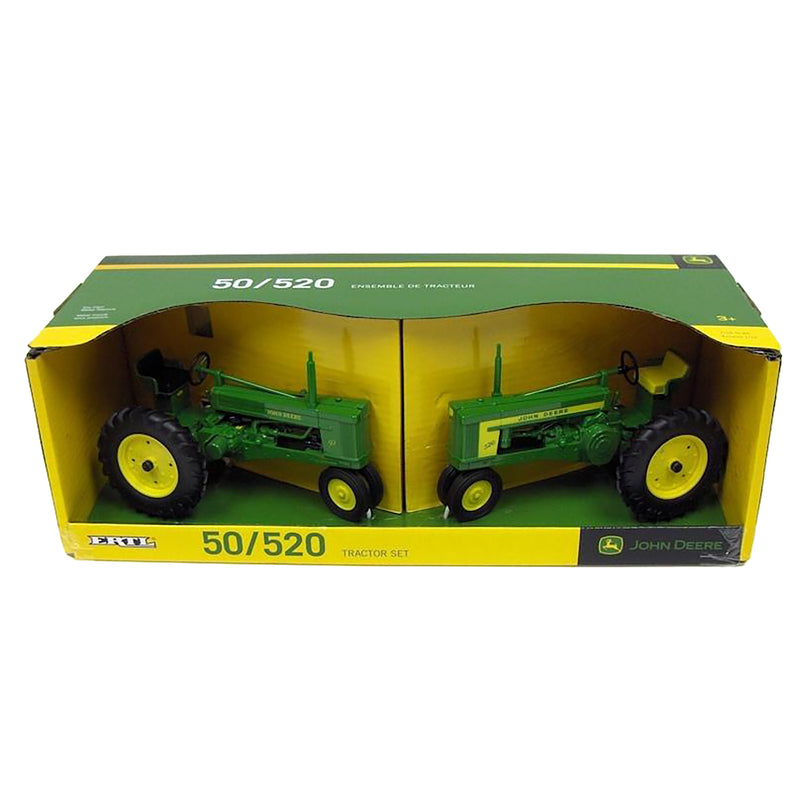 1/16 John Deere 50 and 520 Narrow Front 2 Piece Tractor Set by ERTL