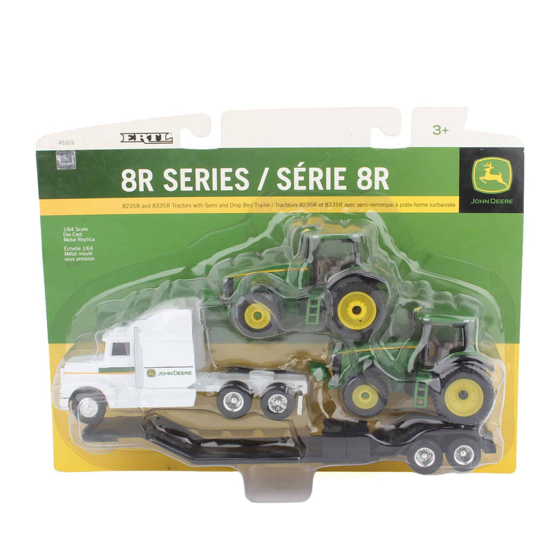 1/64 John Deere Semi with 2 John Deere 8R Tractors