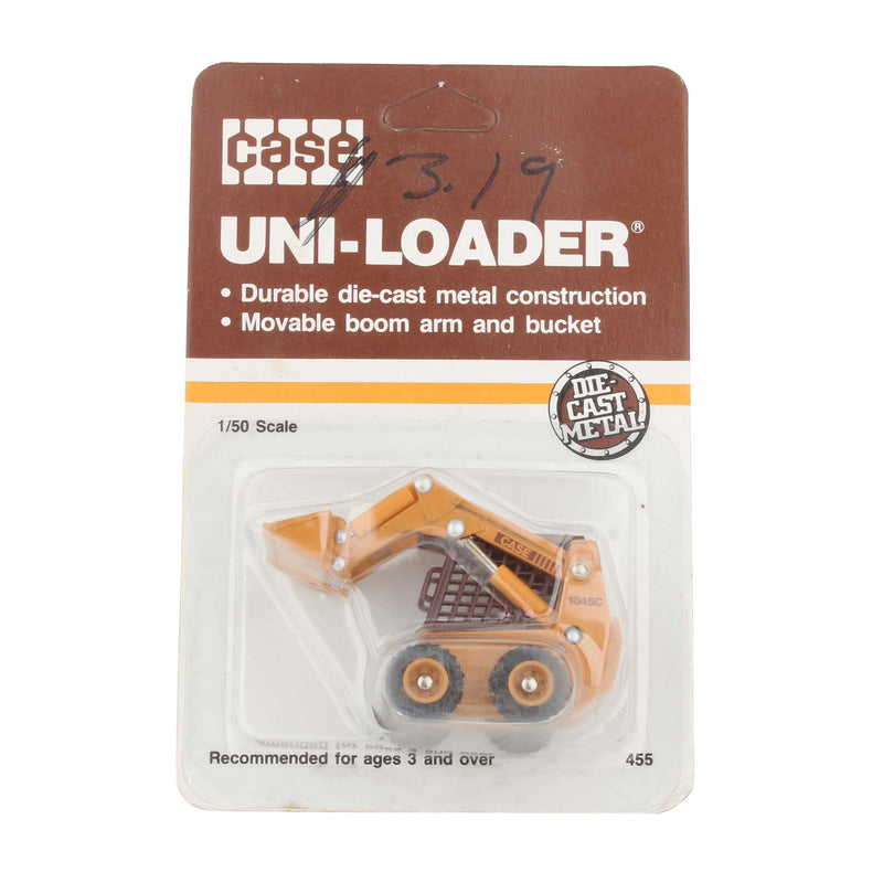(B&D) 1/50 Case 1845C Uni-Loader, Older Pack by ERTL - Damaged Pack