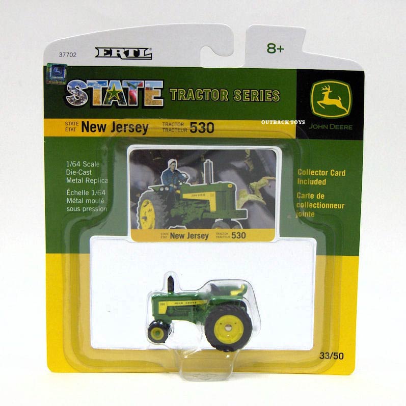1/64 John Deere 530 Tractor with Narrow Front, ERTL State Tractor Series #33: Trenton, New Jersey Capitol Edition
