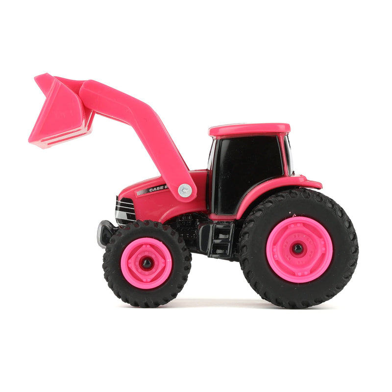 1/64 ERTL Collect N Play Case IH Pink Tractor with Loader