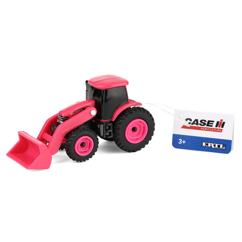 1/64 ERTL Collect N Play Case IH Pink Tractor with Loader