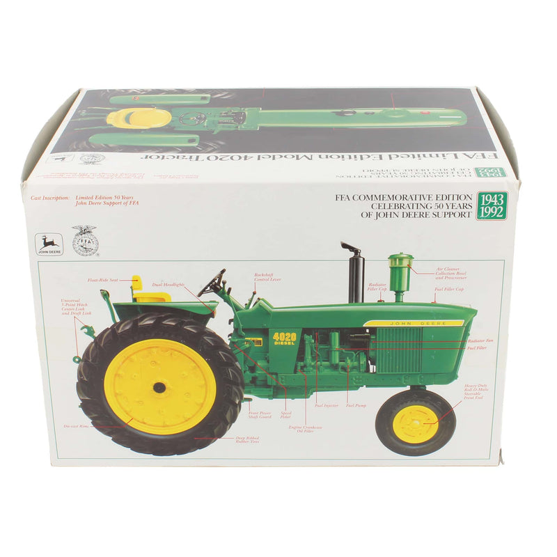1/16 John Deere 4020 Narrow Front Tractor, ERTL Precision #3, 1992 FFA Edition (ONLY 500 Made)