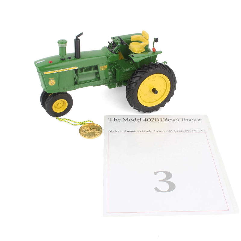 1/16 John Deere 4020 Narrow Front Tractor, ERTL Precision #3, 1992 FFA Edition (ONLY 500 Made)