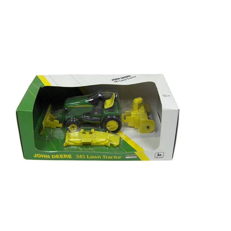 1/16 John Deere 345 Lawn & Garden Tractor with Deck, Blade, Snow Blower