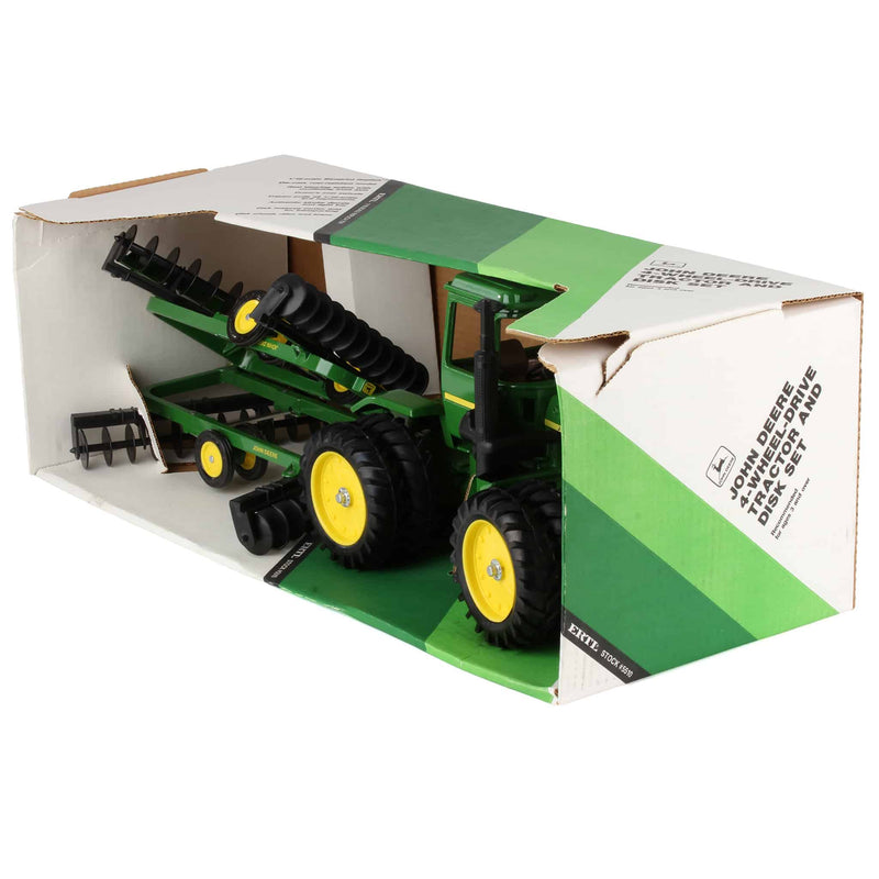 1/16 John Deere 4WD Tractor with Duals and Wing Disk by ERTL