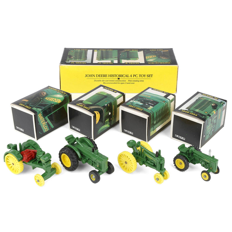 1/64 John Deere Tractors 4 Piece Historical Boxed Set with Waterloo Boy, R, G & M by ERTL