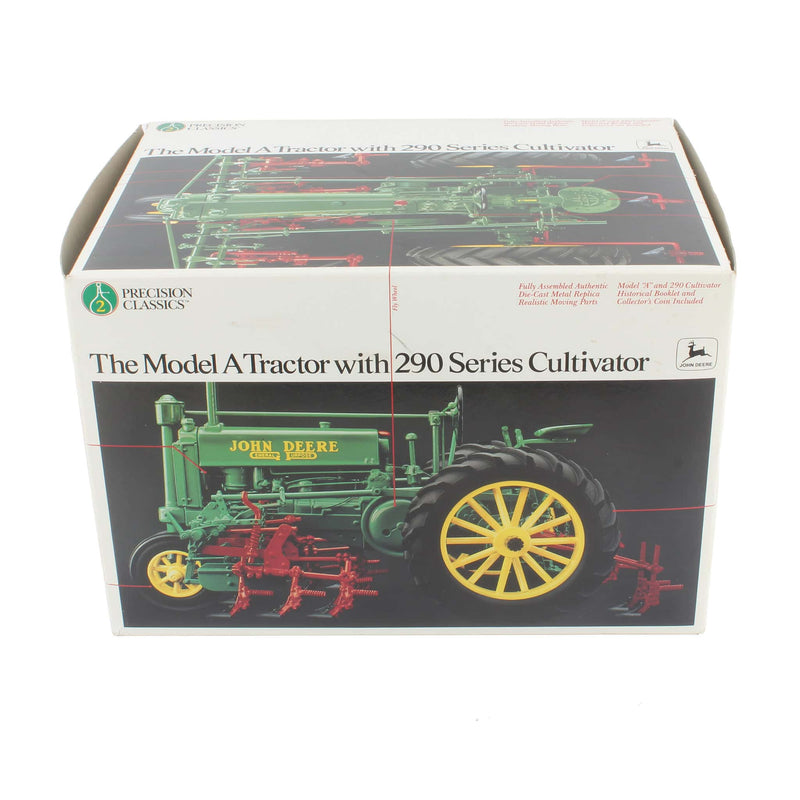 (B&D) 1/16 John Deere Model "A" Tractor with 290 Series Cultivator, ERTL Precision Series #2 - Damaged Box