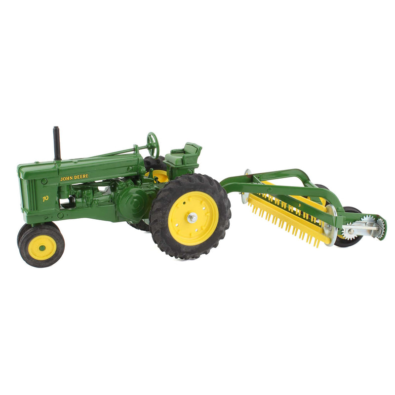 (B&D) 1/16 John Deere 70 Narrow Front Tractor with Hay Rake, Made in the USA by ERTL - Damaged Item, No Box
