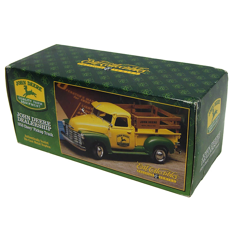 1/25 John Deere Dealership 1950 Chevy Pickup Truck with Stakes by ERTL