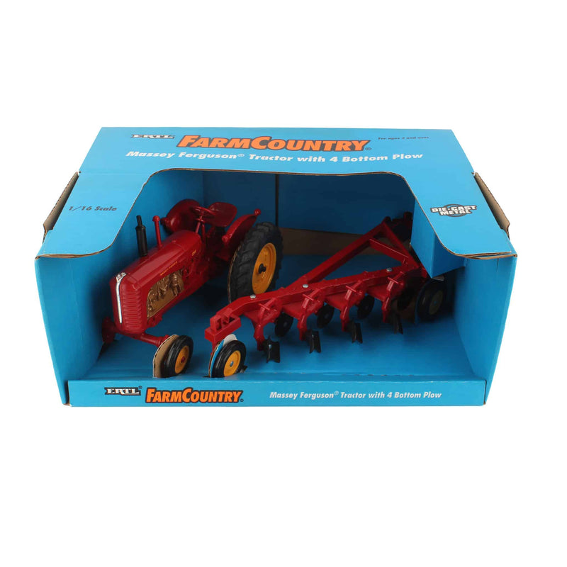 1/16 Massey Harris 555 Gold Engine with 4-Bottom Plow