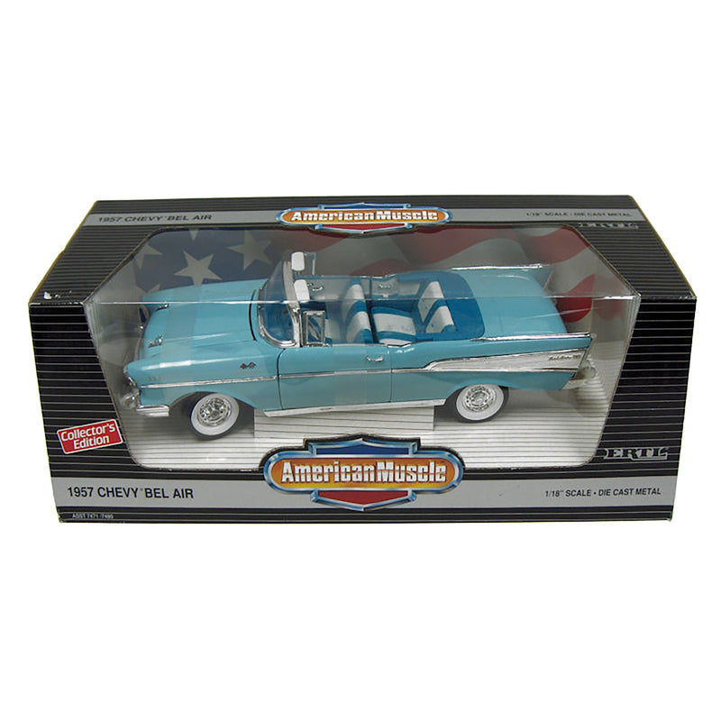 1/18 1957 Blue Chevy Bel Air Convertible by ERTL