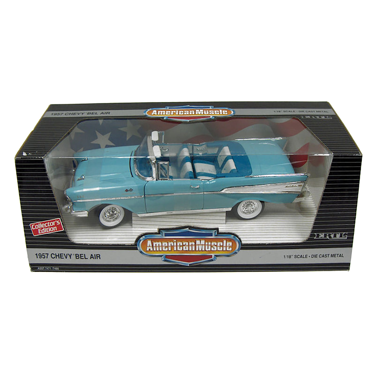 1/18 1957 Blue Chevy Bel Air Convertible by ERTL — Outback Toys