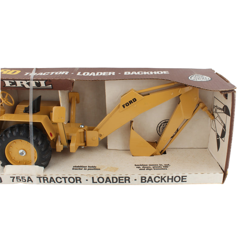 1/12 Ford 755A Tractor with Bucket & Backhoe by ERTL