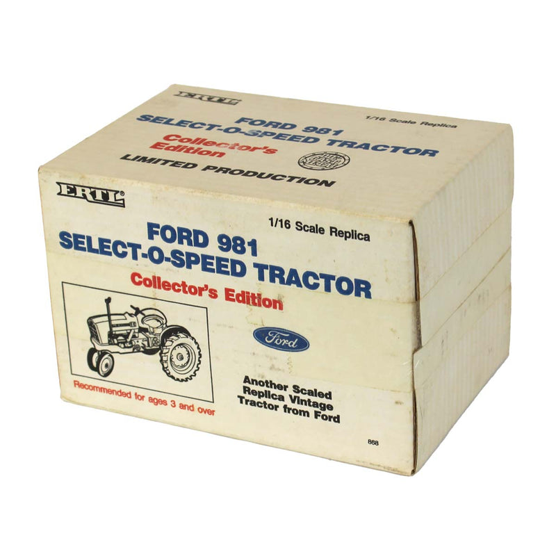 1/16 Ford 981 Select-O-Speed Tractor with Narrow Front, Collector Edition, Made by ERTL in 1987