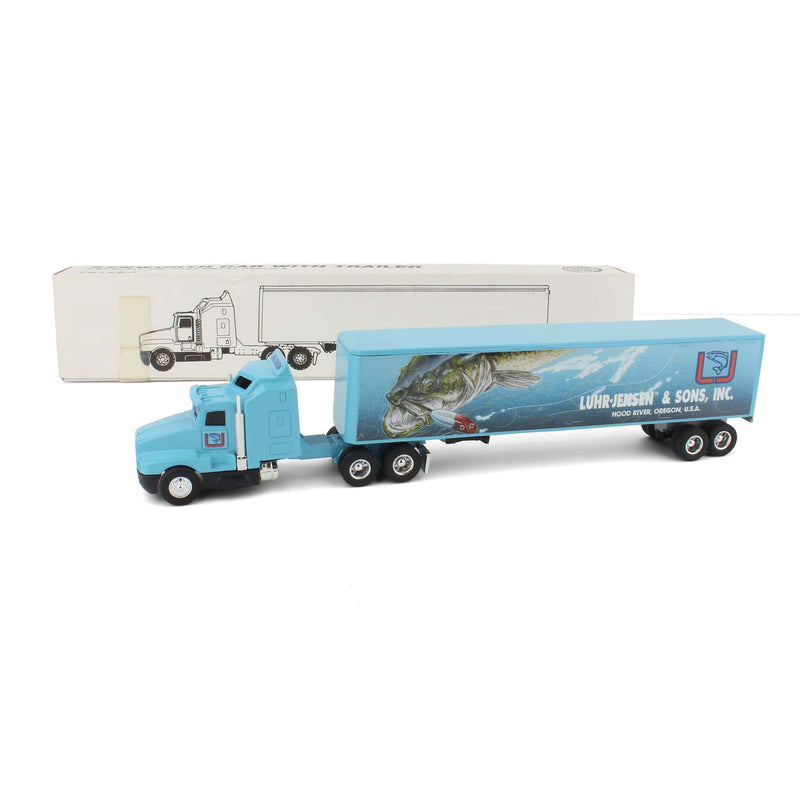 1/64 Kenworth Cab with Trailer Semi Truck, Luhr Jensen Fishing Lures Deco by ERTL