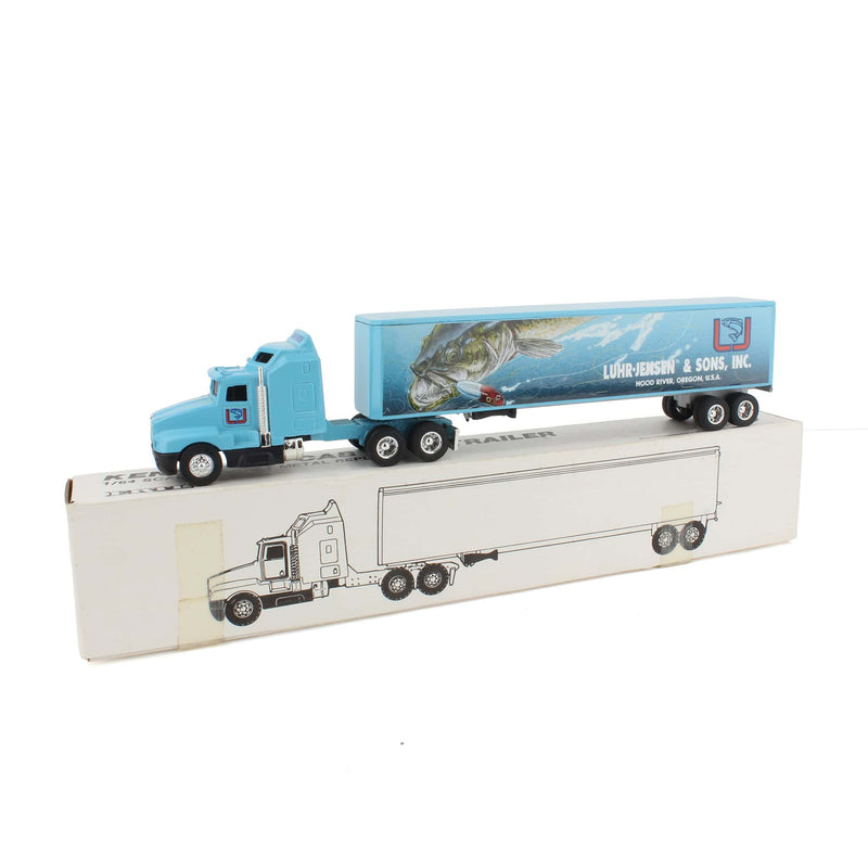 1/64 Kenworth Cab with Trailer Semi Truck, Luhr Jensen Fishing Lures Deco by ERTL