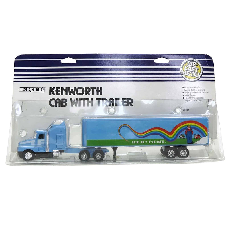1/64 Blue Kenworth Semi Truck with Box Trailer by ERTL, The Toy Farmer