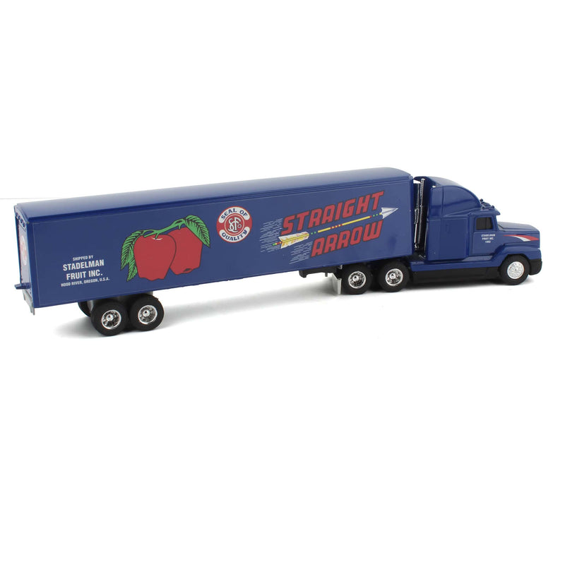 1/64 Freightliner 120 Conventional Semi Truck with 48" Sleeper Cab & Stadelman Fruit Inc Reefer Trailer